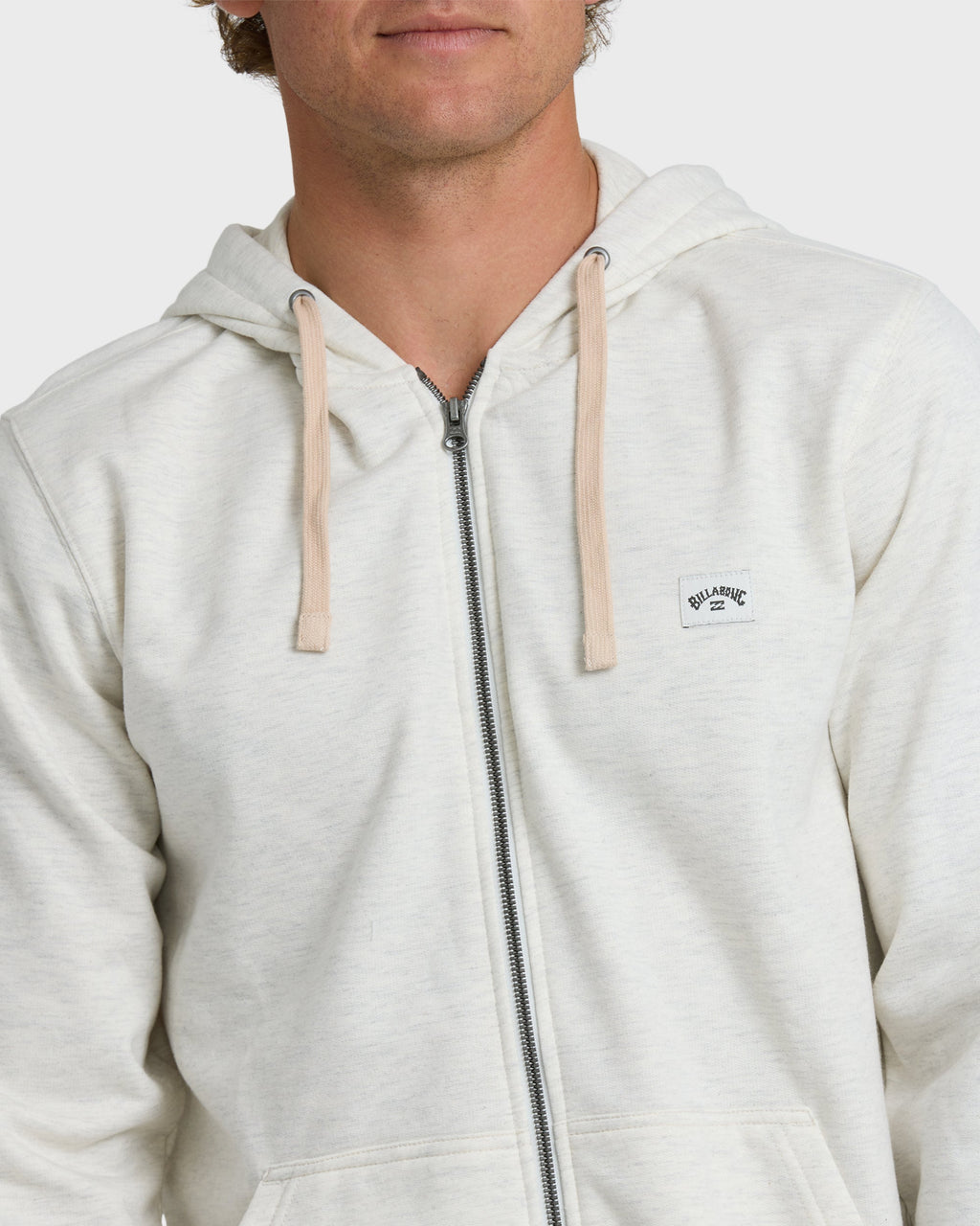 All Day Zip Front Hoodie - Light Gray Heather