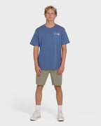 Crayon Wave Premium Short Sleeve T-Shirt - Blue Horizon