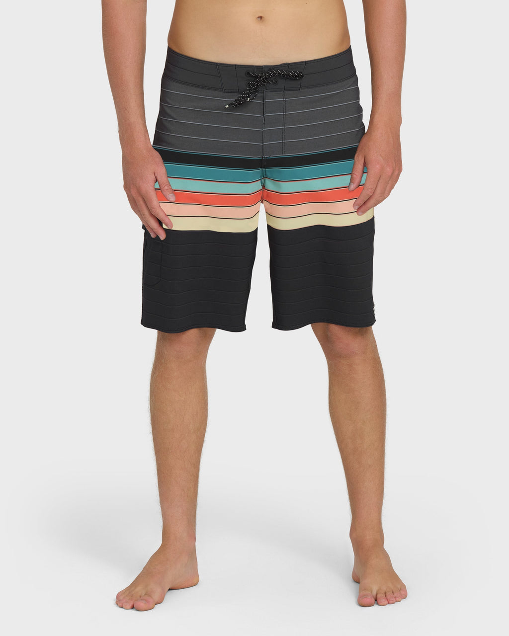 All Day Stripe Pro Performance 20 Boardshorts - Black