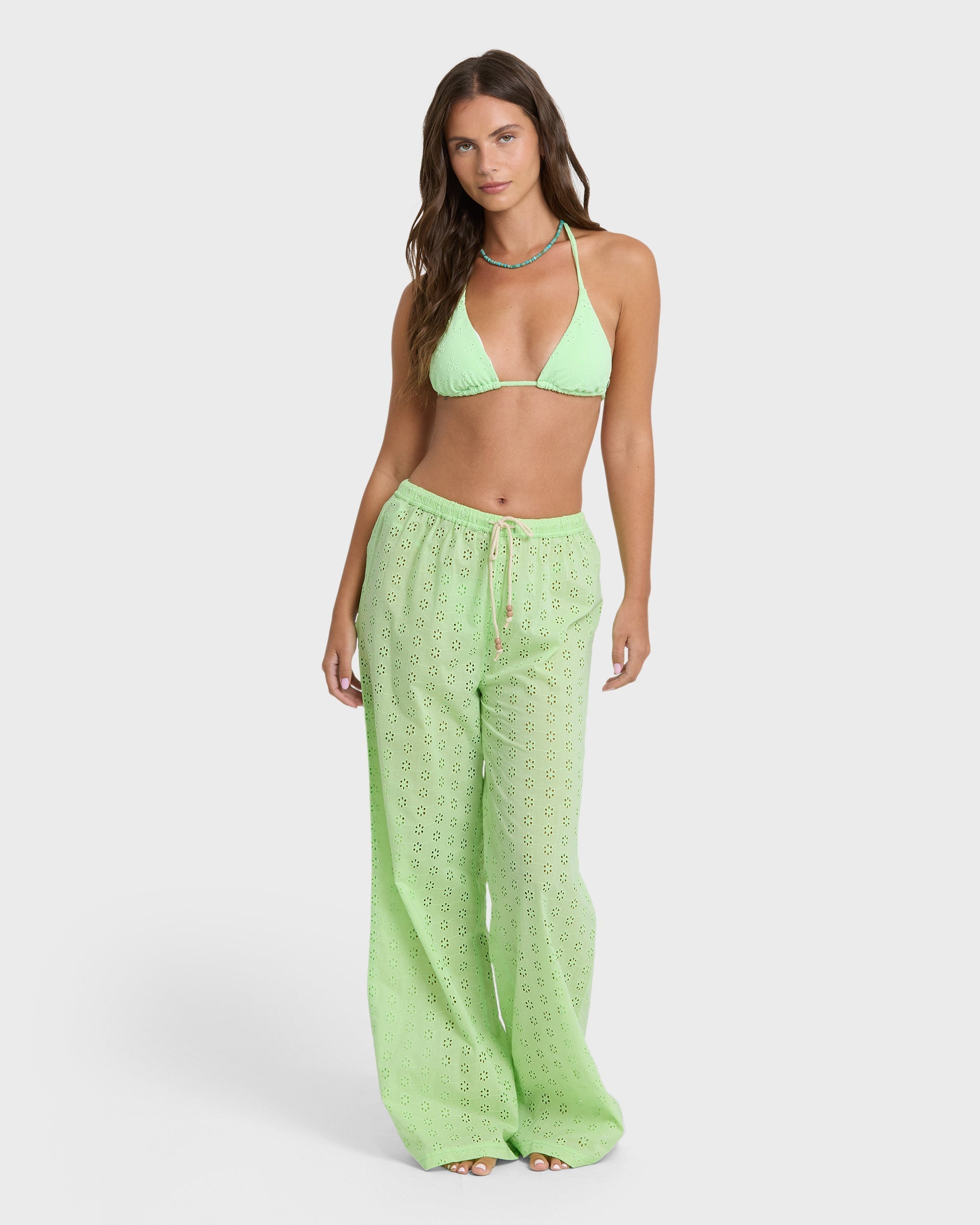 Sun Lit Cover Up Pants - Green Glow