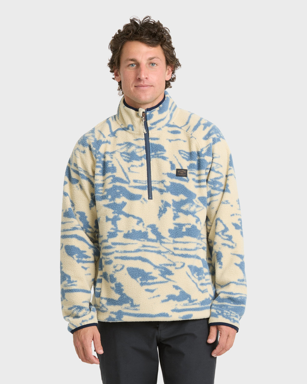A/Div Boundary Mock Neck Half-Zip Sweatshirt - Sand Khaki