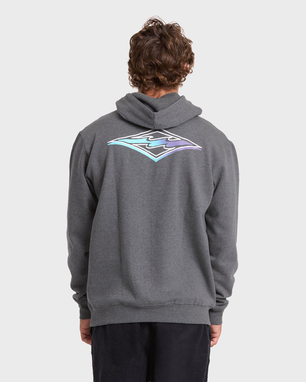 Crayon Wave Pullover Hoodie - Dark Gray Heather