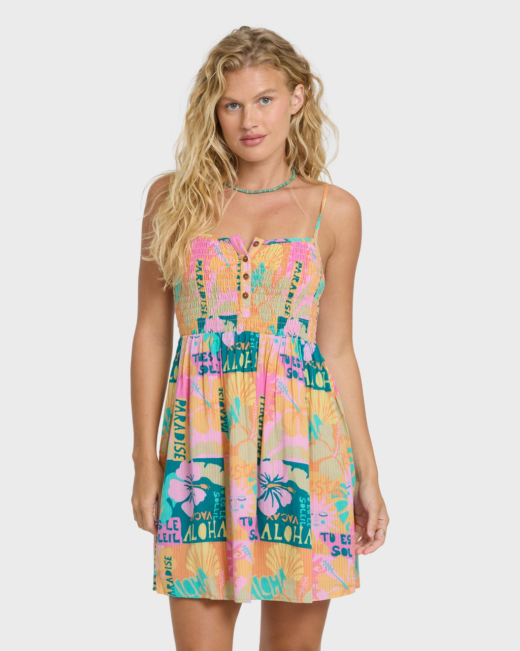 Fever Dream Mini Dress - Deep Lagoon Multi